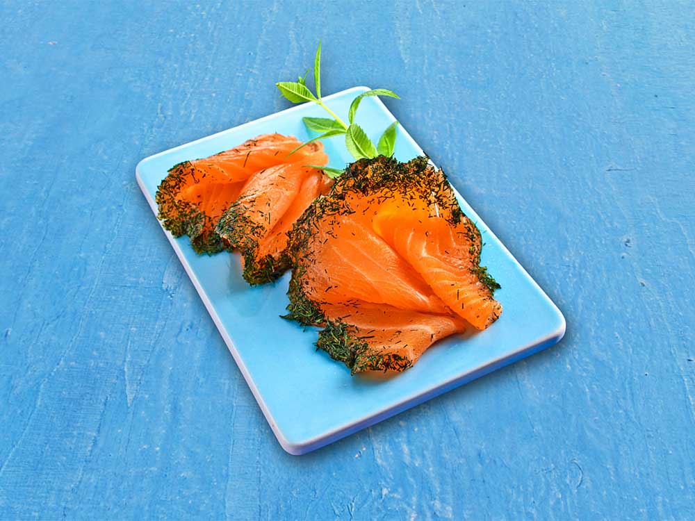 Friesenstern Gravadlachs angerichtet